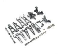 MKIUYVD RC Pièces avec pour MJX pour Hyper pour Go 16208 H16V3 1/16 Rc Pièces De Voiture Accessoires Coupe Direction en Métal F R Bras Roue Arrière pour Siège(Silver)