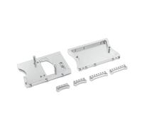 MKIUYVD RC Pièces avec pour MN D90 pour MN98 pour MN45 1/12 RC, Pièces De Mise À Niveau Voiture, Accessoires Support Servo en Métal, D'amortisseur pour Traverse(Silver)