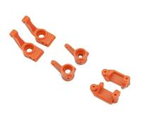 MKIUYVD RC Pièces avec pour Traxxas pour Slash 2WD pour VXL pour Bandit 1/10 Rc Pièces Automobiles Plastiques Direction roulettes Avant pour Porte-fusées Arrière(Orange)