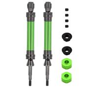 MKIUYVD RC Pièces avec pour Traxxas pour Slash pour Hoss pour Stampede 1/10 RC Pièces De Mise À Niveau Voiture 2Pcs Acier Arbre Moteur Arrière CVD 6852R(Green)