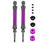 MKIUYVD RC Pièces avec pour Traxxas pour Slash pour Hoss pour Stampede 1/10 RC Pièces De Mise À Niveau Voiture 2Pcs Acier Arbre Moteur Arrière CVD 6852R(Purple)