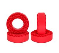 MKIUYVD RC Pièces avec pour TRAXXAS pour TRX4 TF2 GEN8 4 Pièces 1.9" Pneus De Roue Gel Silice Caoutchouc Insertion Mousse 106x42mm pour Voiture sur Chenilles 1/10 RC(Red)