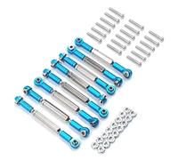 MKIUYVD RC Pièces avec pour WPL B1 B14 B24 C14 1/16 RC Pièces De Rechange pour Voiture Mise À Niveau La Base Traction du Servomoteur Direction en Métal(Blue)