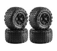 MKIUYVD RC Pneu De Voiture pour Axial SCX10 pour Pro pour Capra pour UTB18 TRX4 pour Redcat 4 Pièces Pneus De Maçonnerie 110 * 38MM 1.9 "pneus De Roue 1/10 RC Voiture sur Chenilles(Black)