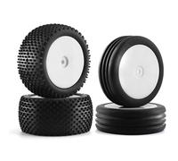 MKIUYVD RC Pneu De Voiture pour XRAY XB2 pour Serpent SRX2 SRX4 pour Traxxas pour Bandit 1/10 2WD RC Off-Road pour Buggy Car Pneus en Caoutchouc Pneus 82 Et 87 Mm