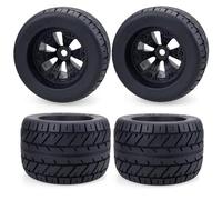 MKIUYVD RC Roues De Voiture pour Traxxas pour HSP pour HPI pour E-MAXX pour E-revo pour ZD pour Racing 1/8 Camion Voiture RC 4 Pièces Jante De Roue Et Pneus 165Mm