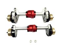 MKIUYVD RC-Set essieu Avant pour HOBBYPLUS pour CR18P pour Rock pour Trail 1/18 Tout-Terrain RC Chenilles Mises À Niveau Pièces en Aluminium CNC Axe De Portail Avant Et Arrière(Silver)