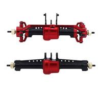 MKIUYVD RC-Set essieu Avant pour Traxxas pour TRX4M pour Defender 1/18 RC Pièces Mise À Niveau Voiture sur Chenilles Essieu Avant Et Arrière en Métal avec Engrenage Acier(Red)