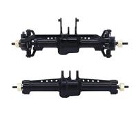 MKIUYVD RC-Set essieu Avant pour Traxxas pour TRX4M pour Defender 1/18 RC Pièces Mise À Niveau Voiture sur Chenilles Essieu Avant Et Arrière en Métal avec Engrenage Acier(Black)
