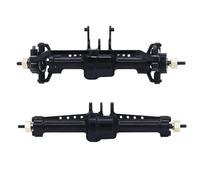 MKIUYVD RC-Set essieu Avant pour Traxxas pour TRX4M pour Defender 1/18 RC Pièces Mise À Niveau Voiture sur Chenilles Essieu Avant Et Arrière en Métal avec Engrenage Acier(Black)