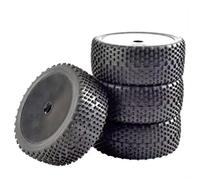 MKIUYVD Roue de RC pour Nitro pour HPI pour HSP pour Kyosho pour ZD pour Hongnuo 4WD 4PCS 112mm Off Road pour Buggy Pneus Roue 1/8 RC pour Voiture De Course(Black)