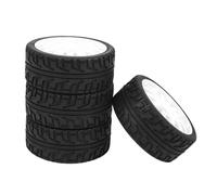 MKIUYVD Roue de RC pour Redcat pour Team pour Kyosho pour HSP pour Carson pour Hobao 1/8 Buggy sur Route 4 Pièces RC Voiture Pneus en Caoutchouc Roues Plastique