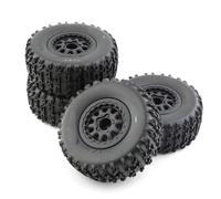 MKIUYVD Roue de RC pour Traxxas pour Slash pour Arrma pour SENTON pour VKAR 10SC pour HPI 1/10 rc Car Short Course Truck Pneus Pneu Roue avec 12 Mm Hex