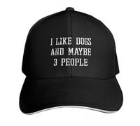 MKJDFTYU C’est drôle, j’Aime Les Chiens et Peut-être Trois Personnes, Casquette de Baseball en Dropshipping, Casquette d’Hiver pour Filles, Casquette pour Hommes