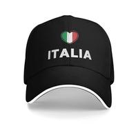 MKJDFTYU Casquette de Baseball décontractée d’été Italie Drapeau Randonnée Pêche Routier Chapeau pour Hommes Adulte Haute qualité Stylée Snapback