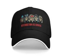 MKJDFTYU Casquette de Baseball Summer Guns N Roses, crâne, randonnée, pêche, Mode, Casquette personnalisée DIY Sun Trucker, Casquette Ajustable à Snapback pour Hommes et Femmes