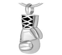 MKJFRLLSA Bijoux de crémation pour Cendres Bijoux Pendentif en Acier Inoxydable Bijoux de Charme garçons Collier Bijoux