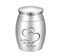 MKJFRLLSA Mon père Mon héros Mon Ange crémation Souvenir Urnes pour Cendres en Acier Inoxydable personnalisé urne commémorative Urnes funéraires pour Cendres