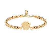 MKJFRLLSA Patte crémation Bracelet Gravure nom d’Animal Patte Impression Charme Bracelet Cendres urne Porte Bijoux pour Femmes Filles Souvenir Cadeau