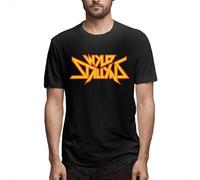 MKJHYVBFDXZ FP-Linked Mens WYLD Stallyns Rule Short Sleeves Personality Crew Neck Casual T-Shirt Black Manches Courtes(X-Large)