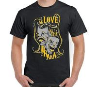 MKJHYVBFDXZ Graphic Actor T-Shirt Mens Funny Thespian Acting Actress Theatre We Love All The Drama Manches Courtes(X-Large)