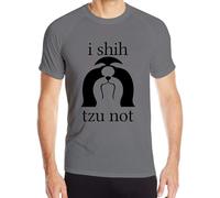 MKJHYVBFDXZ I Shitzu Not Mens Short Sleeve T-Shirt Dry Fit Running Shirts Manches Courtes(XX-Large)