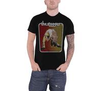 MKJHYVBFDXZ Iggy Pop & The Stooges T Shirt Iggy Bent Double Logo Mens Black Manches Courtes(XX-Large)