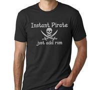 MKJHYVBFDXZ Instant Pirate Just Add Rum Funny Drinking T-Shirt Manches Courtes(Small)