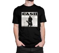 MKJHYVBFDXZ Jo-hn-NY C-as-h Legend of Leisure Men's T-Shirt Round Neck Short Sleeve T Shirt Manches Courtes(Small)