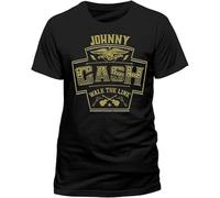 MKJHYVBFDXZ Johnny Cash 'Walk The Line' T Shirt Manches Courtes(Medium)