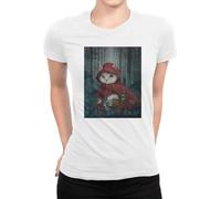 MKJHYVBFDXZ Little Red Riding Hood Cat Original Art Women's T-Shirt Manches Courtes(XX-Large)