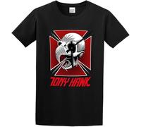 MKJHYVBFDXZ Men's Retro Tony Hawk Powell Welinder Logo Regular Fit T Shirt Manches Courtes(X-Large)