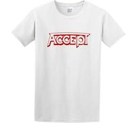 MKJHYVBFDXZ Men's T-Shirt Feel Soft Accept 'Red Logo ' Cotton Shirt Men's T Shirt Short Sleeves White Manches Courtes(Medium)