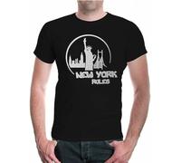MKJHYVBFDXZ Mens Unisex Short Sleeve T Shirt New York Rules Silhouette City City USA America Manches Courtes(XX-Large)