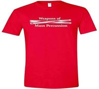 MKJHYVBFDXZ Men's Weapons of Mass Percussion. Drum Sticks T Shirt Manches Courtes(Small)