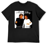 MKJHYVBFDXZ Modern Talking Back for Good Album Cover Men T-Shirt DTG White S-3Xl Black Manches Courtes(3X-Large)