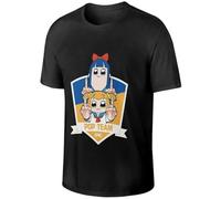 MKJHYVBFDXZ Pop Team Epic Funny Logo Men's Short Sleeve T-Shirt Manches Courtes(3X-Large)