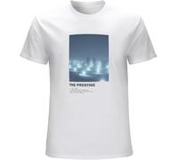MKJHYVBFDXZ Rhn The Prestige V2 Bale Jackman T-Shirt Movie Christopher Nolan White Manches Courtes(Small)