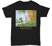 MKJHYVBFDXZ Spring in Argenteuil by Claude Monet Manches Courtes(3X-Large)