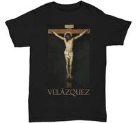 MKJHYVBFDXZ The Crucifixion of Christ (1632) by Diego Velazquez Manches Courtes(XX-Large)