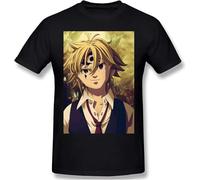MKJHYVBFDXZ The Seven Deadly Sins Men T Shirts,Classic T-Shirt,Comfortable Cotton Round Neck Short Sleeve Tops Manches Courtes(Medium)