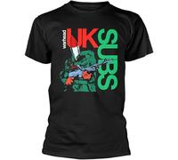 MKJHYVBFDXZ UK Subs Warhead Black Plain White t Shirt Manches Courtes(Medium)