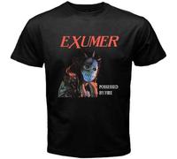 MKJHYVBFDXZ YBQ Exumer Possessed by Fire Trash Metal Band Men's Black T-Shirt Size Manches Courtes(X-Large)
