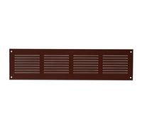 MKK 18529 Grille d'aération murale en métal verrouillable avec moustiquaire , marron