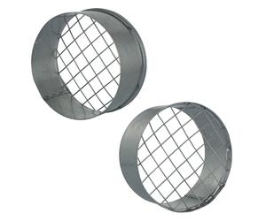 MKK - 18571 - ausblass tutzen Grille de protection contre les oiseaux Acier galvanisé Extracteur avec tube spiralé agrafé Sortie
