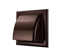 MKK 22852-026 Hotte de Protection Contre Les intempéries-Grille d'aération-Capot de façade, Marron, Ø 125 mm