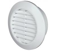MKK Ø 70 mm Grille de Ventilation Ronde Blanche en Plastique avec moustiquaire Grille d'évacuation Air Entrant Air évacué Grille Ventilation