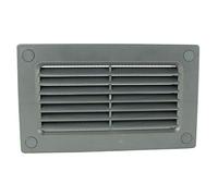 MKK® Grille d'aération à lamelles pour canal plat avec moustiquaire Gris 60 x 120 mm
