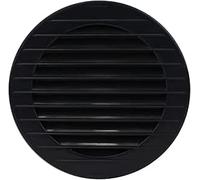 MKK Grille d'aération extérieure avec moustiquaire Noir Ø 60 mm