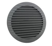 MKK Grille d'aération extérieure - Protection contre les insectes - Blanc, gris, marron, anthracite, rouge brique, 60, 70, 80, 90, 100, 110, 120, 125, 150, 160 mm, gris, diamètre : 160 mm